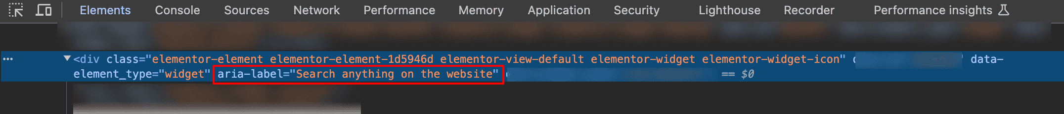 Website Accessibility: See ARIA Label on Frontend