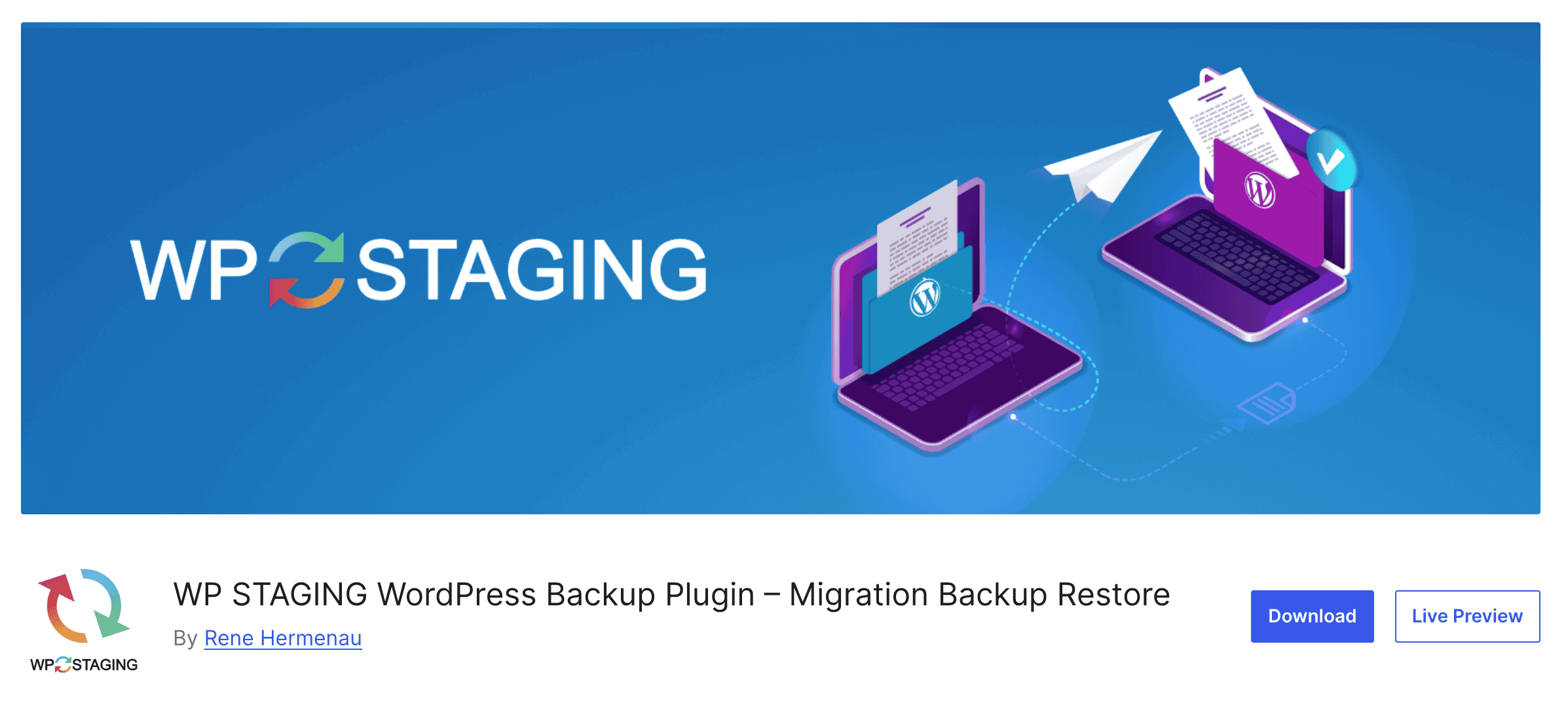 WP Staging Backup & Migration Plugin