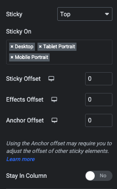Sticky Animation in Elementor