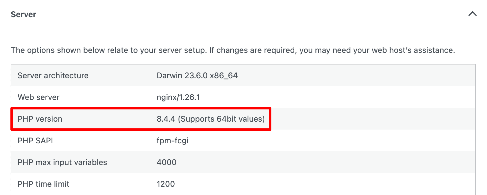 Check PHP Version in WordPress