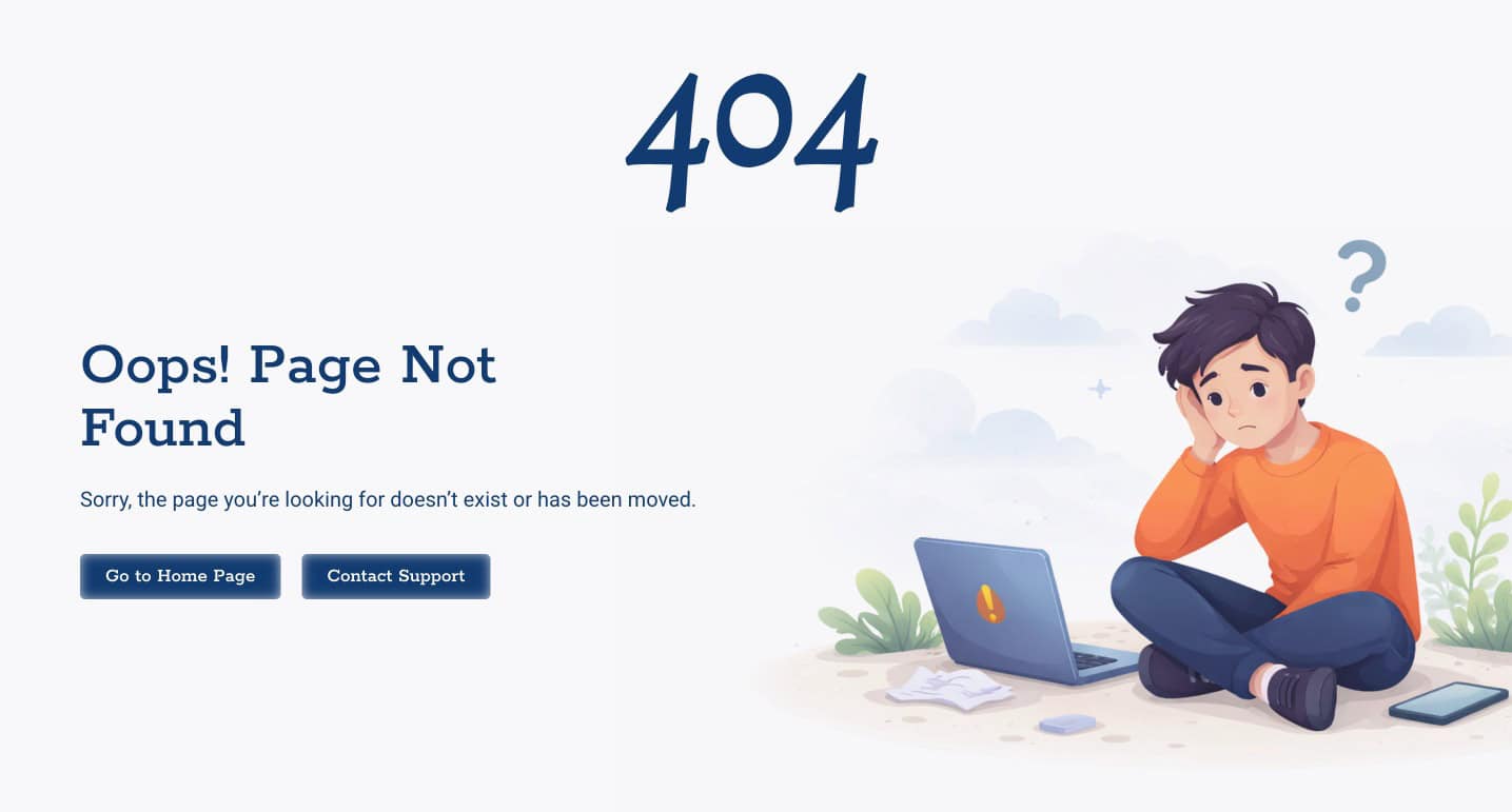 Display 404 Template on Website