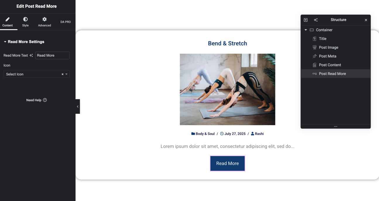 Create Block Layout for Author Archive