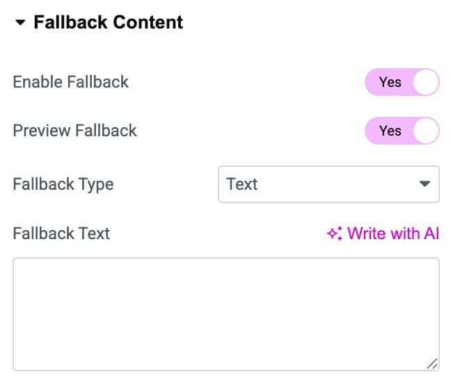 DA - ACF Fields V2 Fallback Content Settings