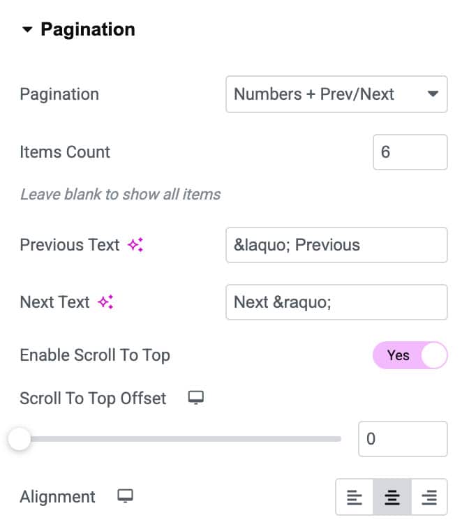 DA - ACF Repeater Pagination Settings