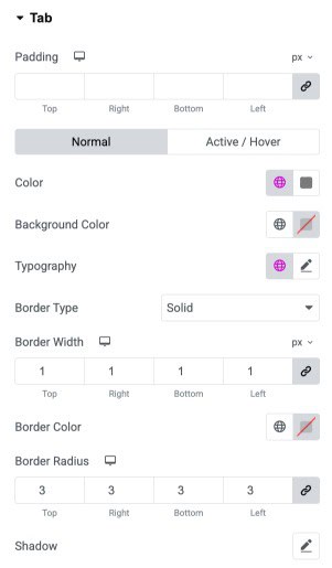 DA - ACF Repeater Tab Style Settings