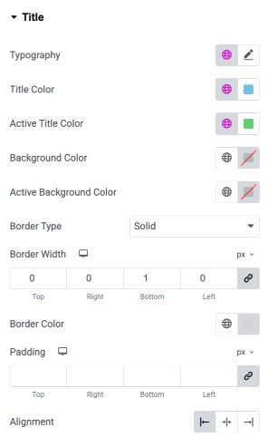 DA - ACF Repeater Accordion Title Style Settings