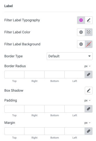 DA - Post Block Adv Label Style Settings