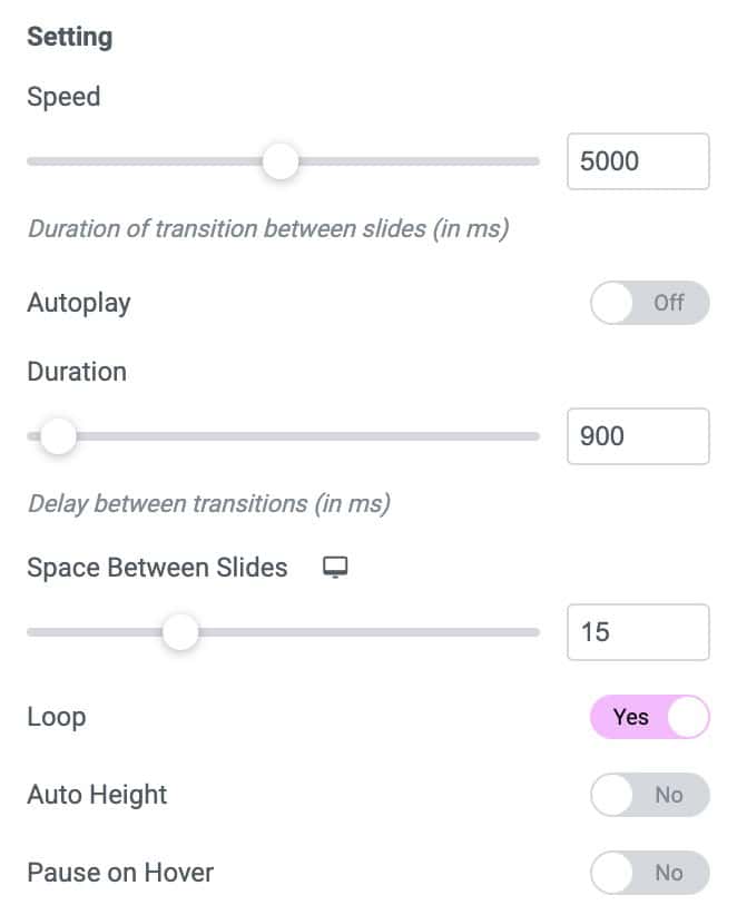 DA - Woo Products Carousel Settings