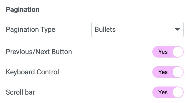 DA - Woo Products Carousel Pagination Settings