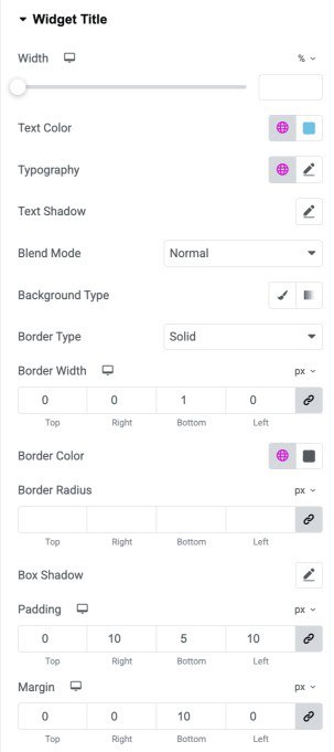 DA - ACF Gallery Widget Title Style Settings