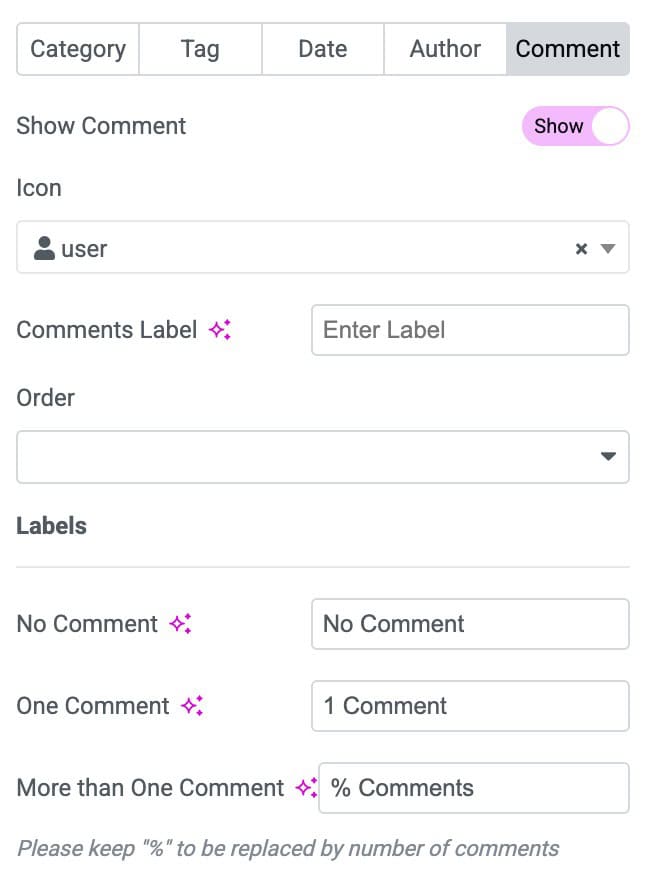 DA - Post Meta Comment Settings