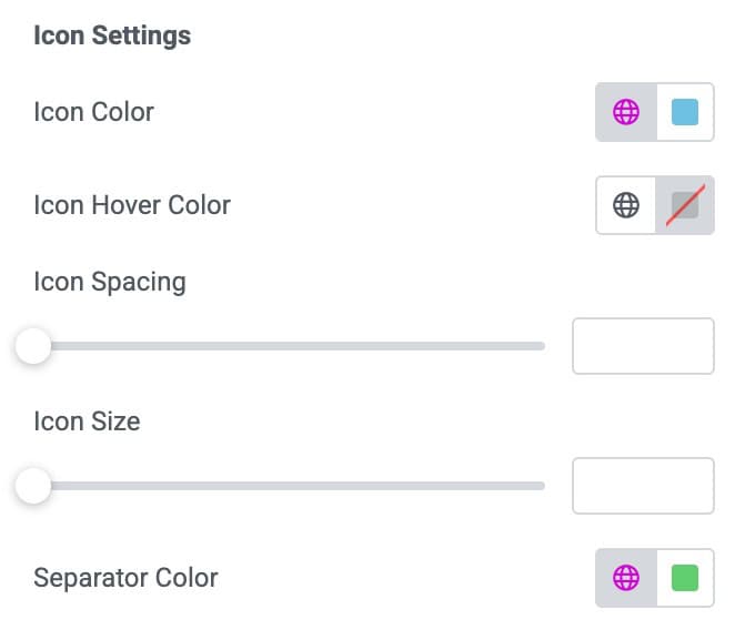 DA - Post Meta Global Icon Style Settings