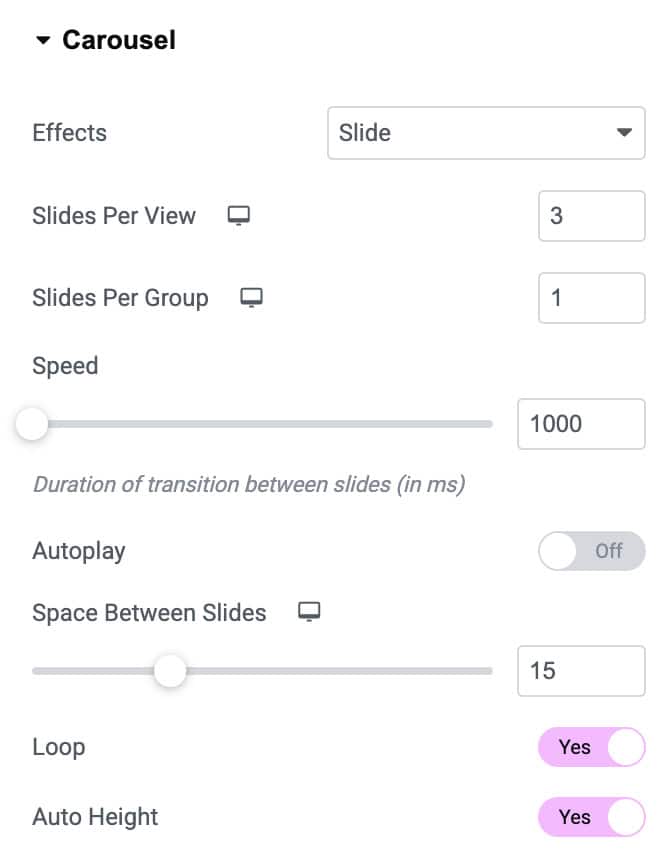 DA - Taxonomy Blocks Carousel Settings