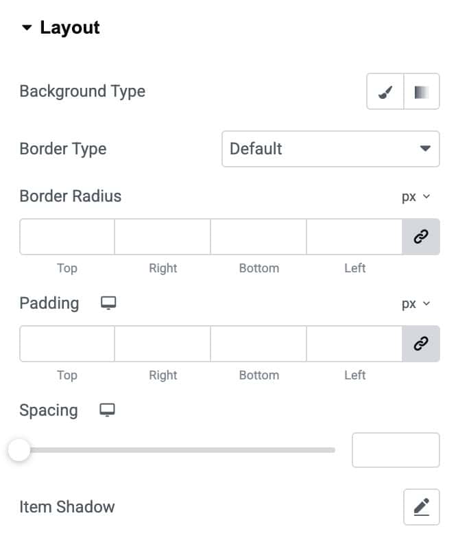 DA - Taxonomy Blocks Layout Style Settings