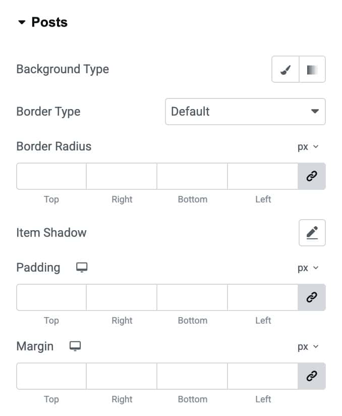 DA - Taxonomy Blocks Posts Style Settings
