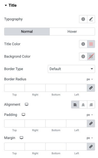 DA - Taxonomy Blocks Title Style Settings