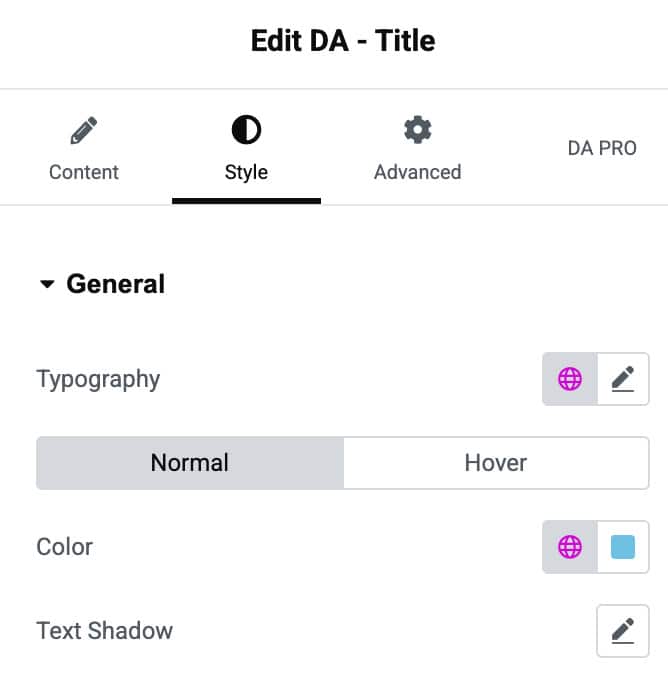 DA - Title Style