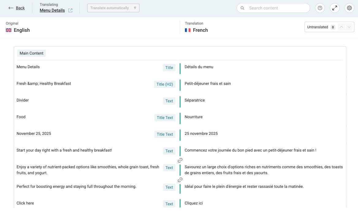 Enter Translated Content WPML