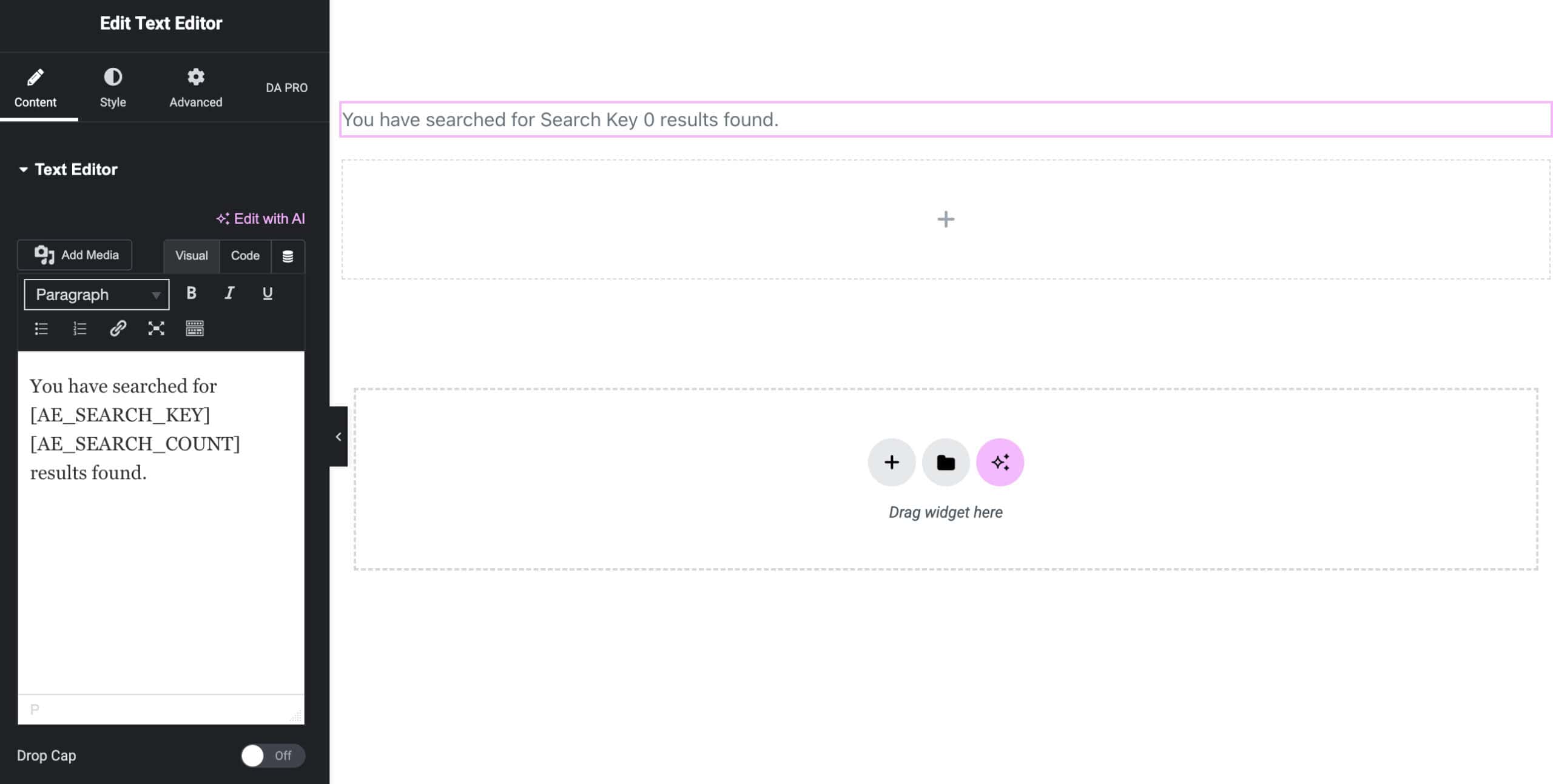 Add Shortcodes to see Dynamic Data