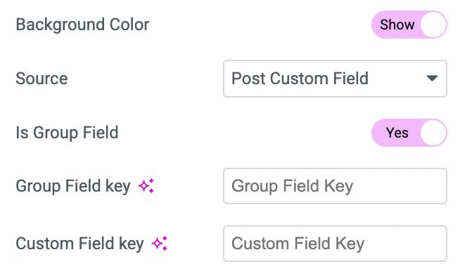 Dynamic Background Color Settings