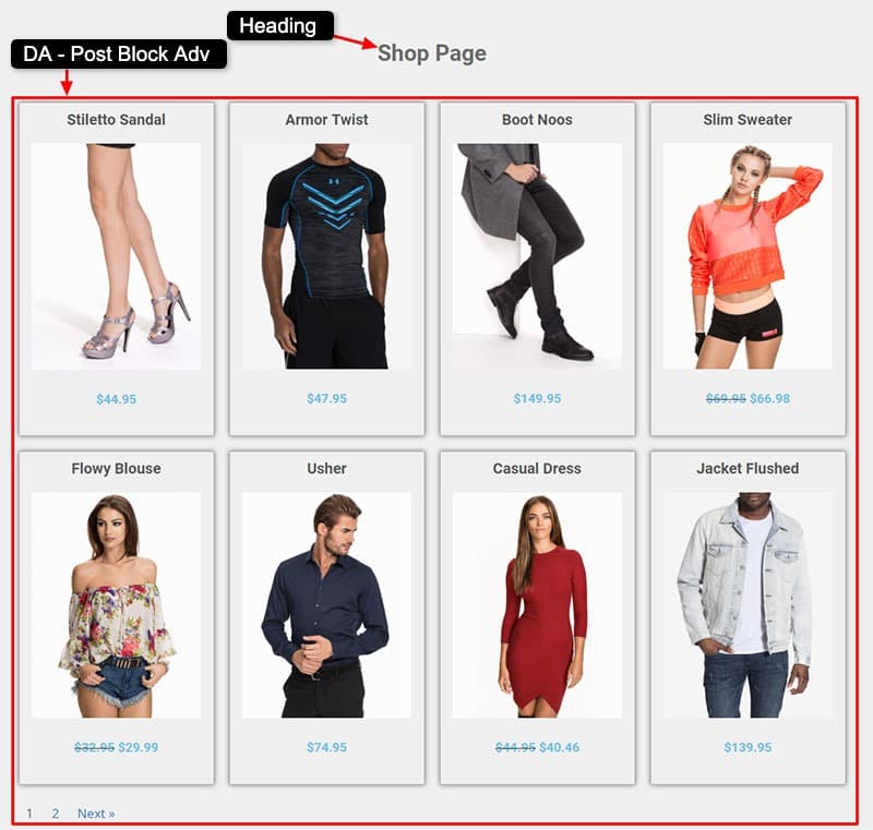 WooCommerce Shop Page