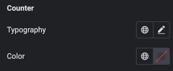 Playlist Counter Style Settings