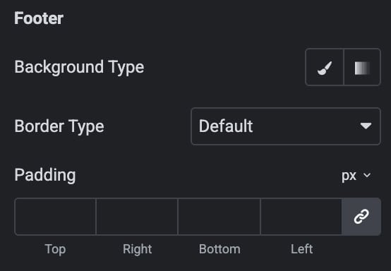 Playlist Footer Style Settings