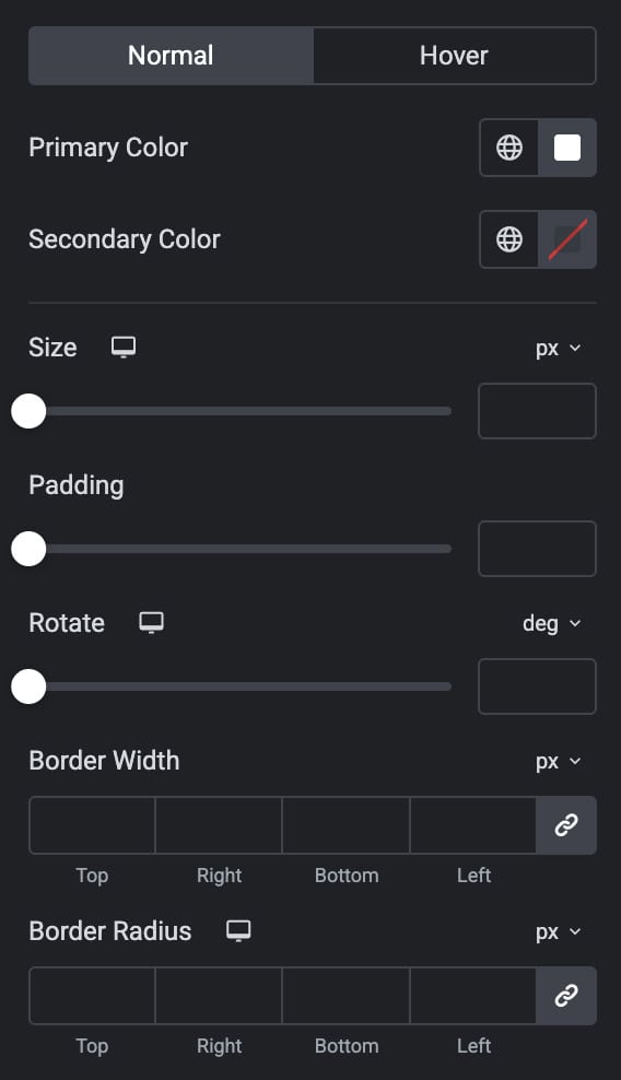 Video Item Thumbnail Icon Style Settings