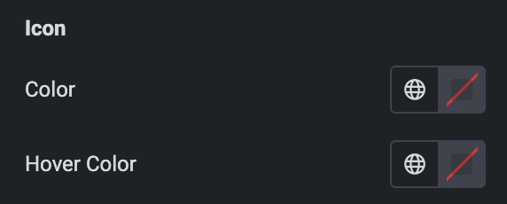 Header Icon Settings