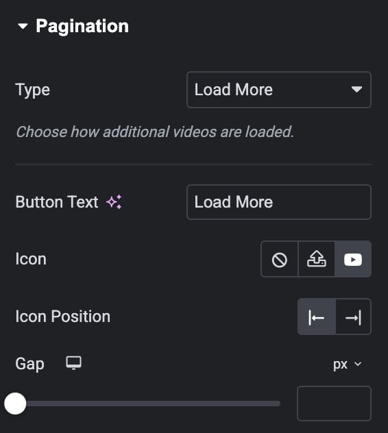 Pagination Setting(Load More)