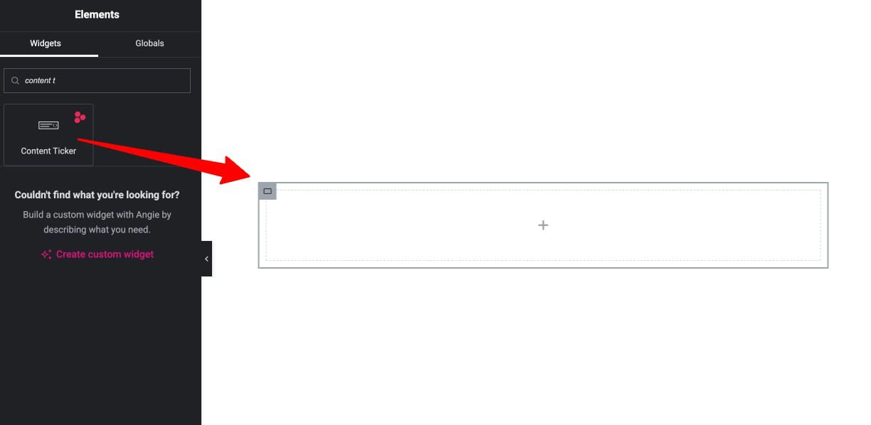 Add Content Ticker in Elementor