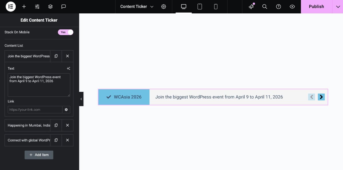 Configure Item Settings
