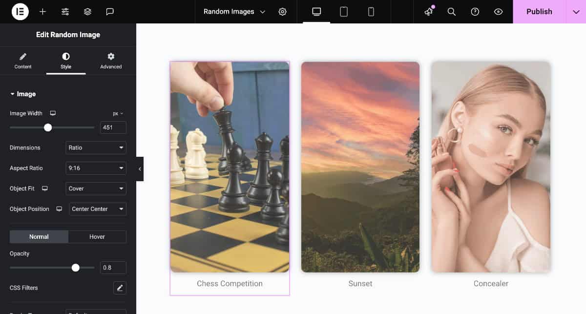 Give Some Styling to Random Images