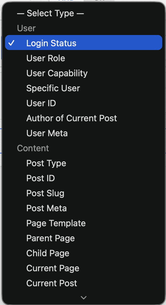 Choose Rule Type to Add