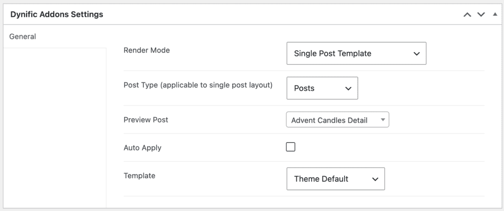 Template Display Conditions