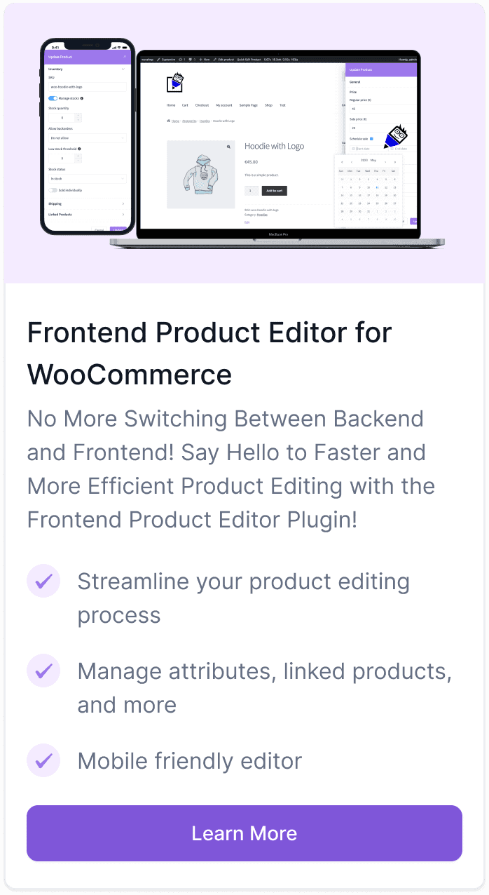 Edit Woo Products From Frontend With Frontend Product Editor