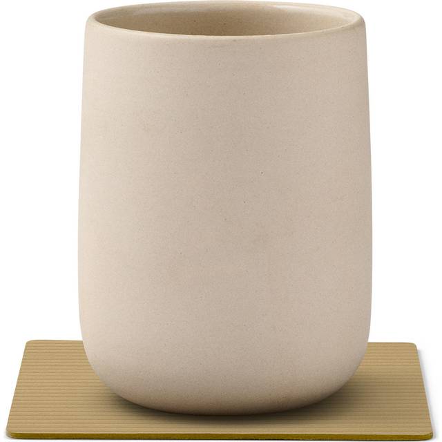 Lind DNA Læder Corduroy 10x10 cm Khaki Glasbrik