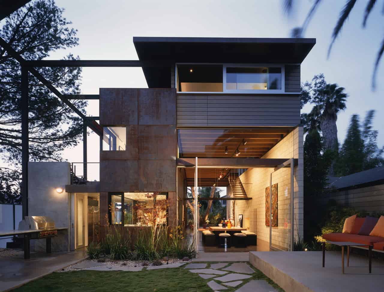 Modern contemporary house exterior showcasing sleek architectural design, open concept layout, and outdoor living space perfect for residential architecture enthusiasts.