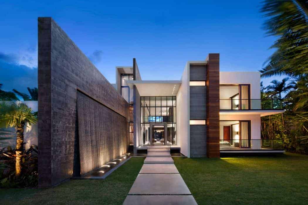 Stunning modern luxury house with sleek architectural design, large glass windows, and contemporary exterior, showcasing innovative residential architecture and stylish home design elements.