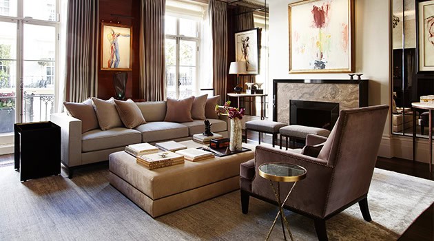 Luxurious living room interior with modern design, elegant furniture, and stylish artwork, showcasing contemporary home decor ideas for sophisticated residential spaces.