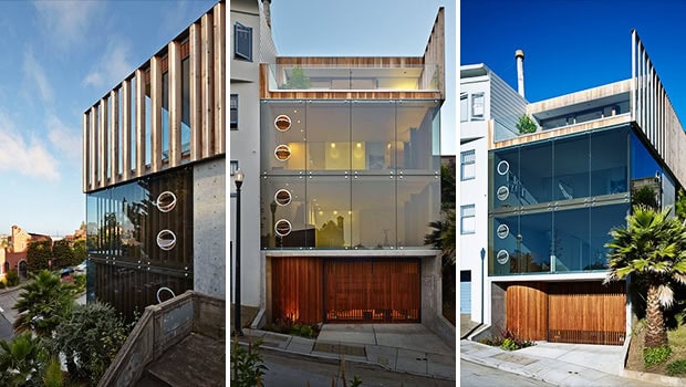 Modern glass-fronted architecture with sleek contemporary design, maximizing natural light and outdoor views, ideal for luxury urban homes.