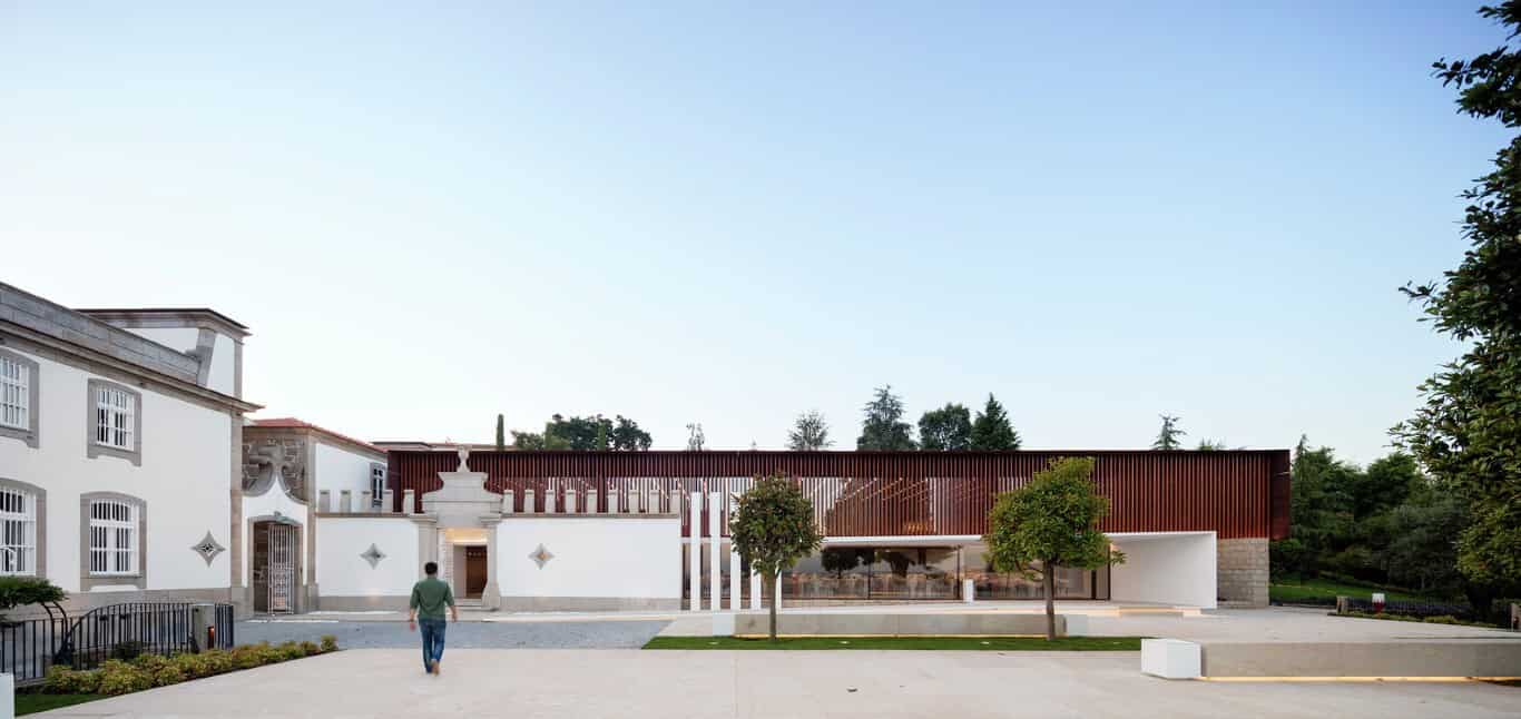 Modern architectural design with sleek lines and contemporary elements in a minimalistic building exterior, focusing on innovative architectural art and design concepts.