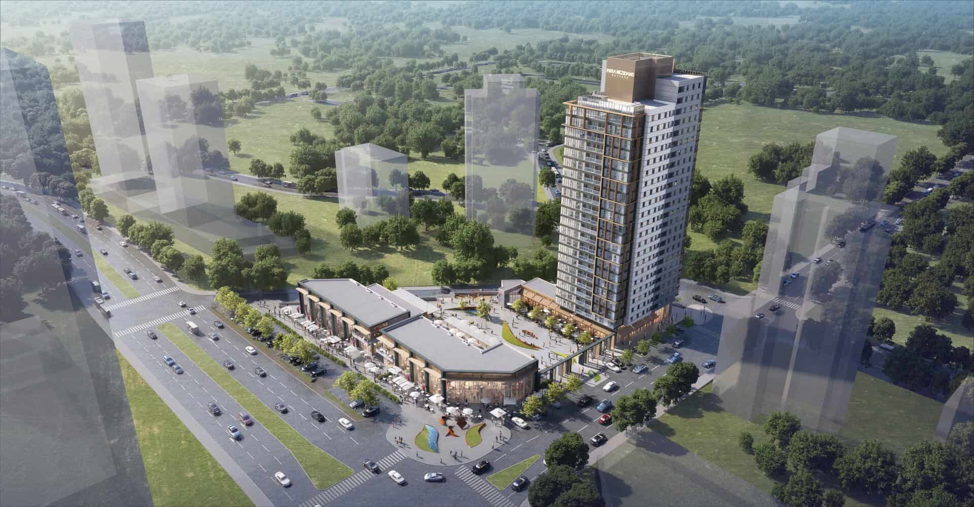 Mira Residence – A Landmark Residential Tower and Retail Block  by Aura Design Studio