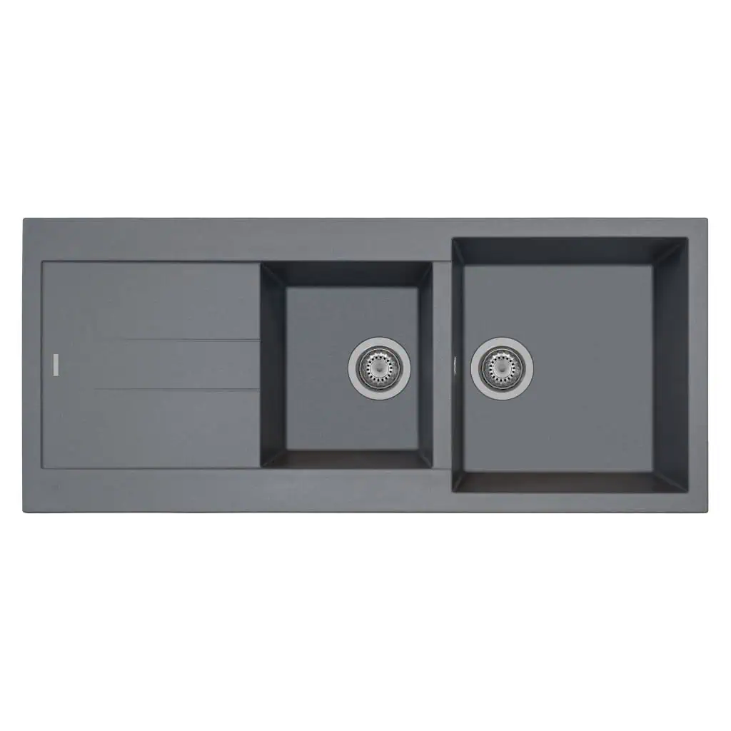 Lavello cucina grigio doppia vasca