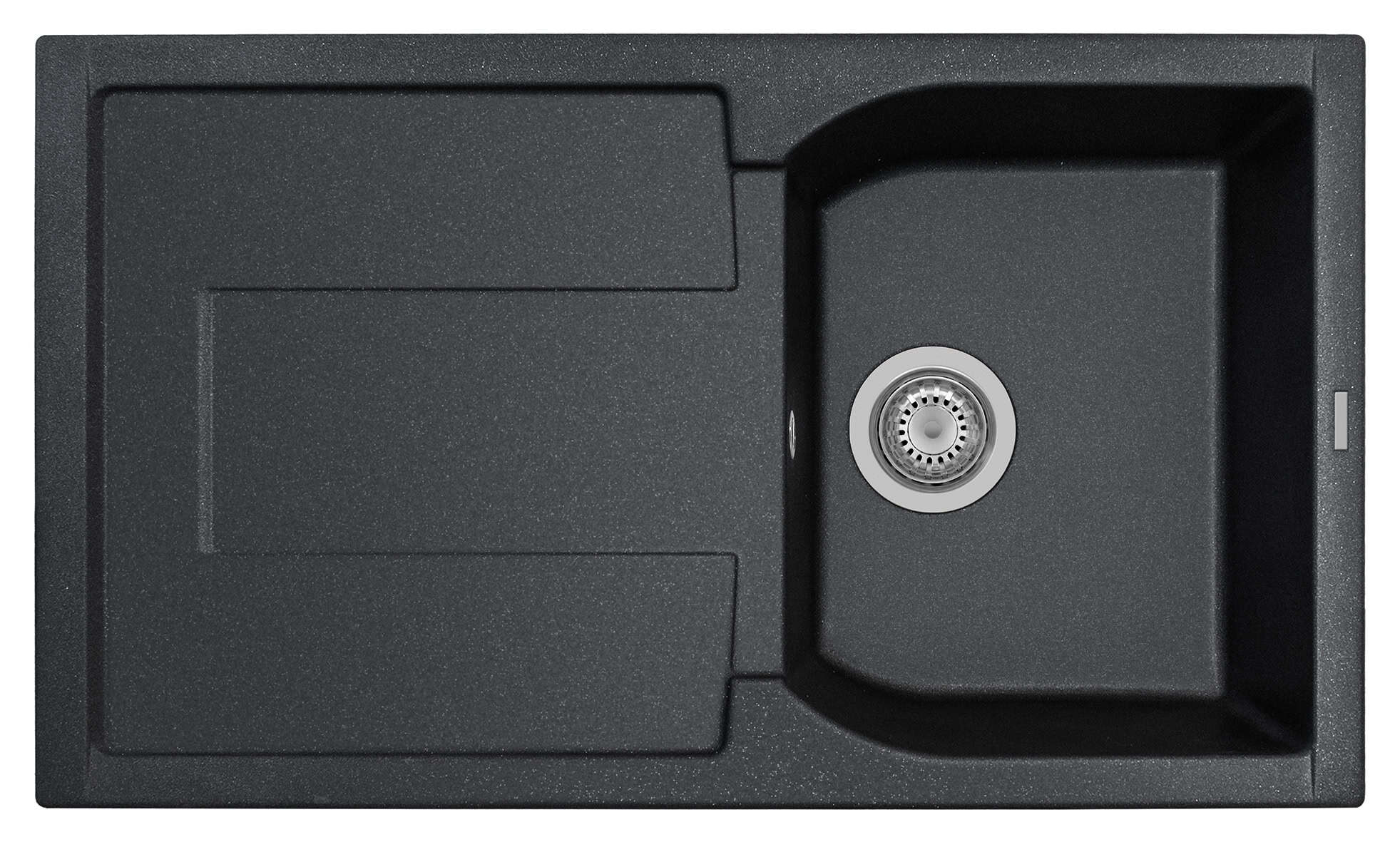 Lavello nero con scolapiatti integrato