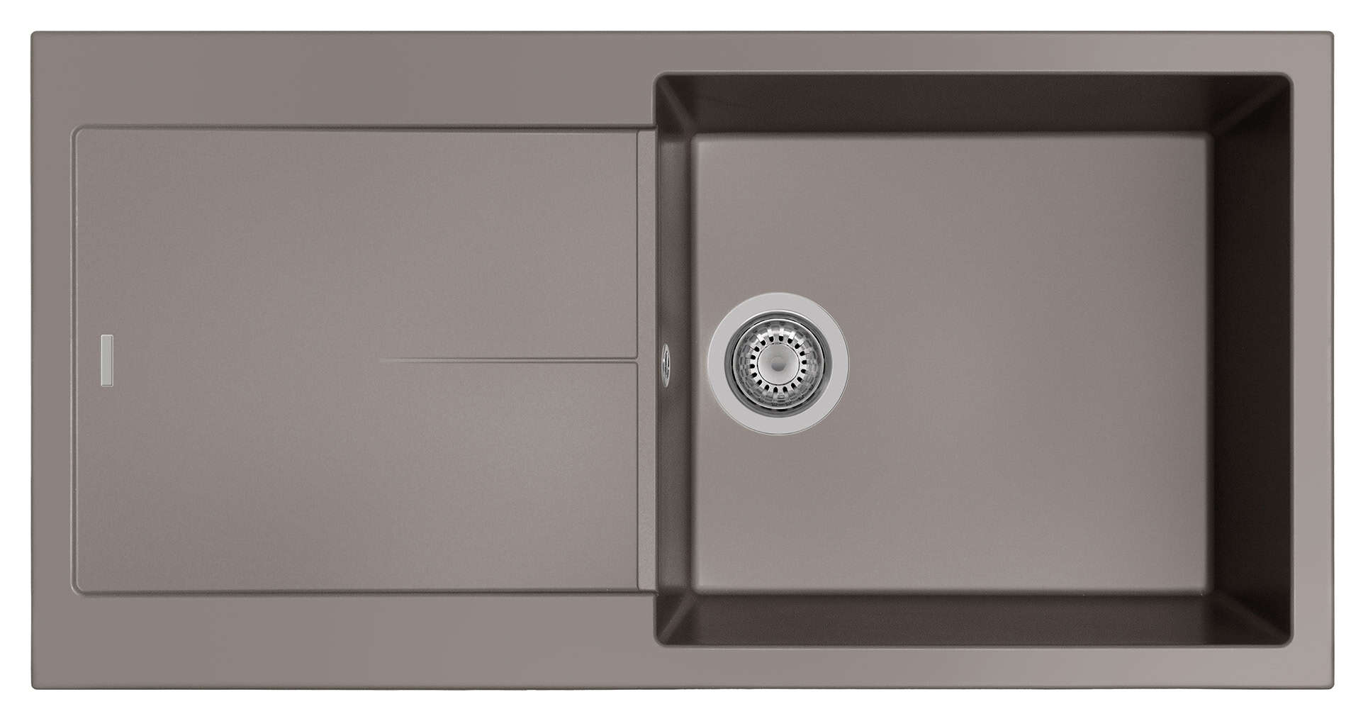 Lavello cucina grigio con sgocciolatoio