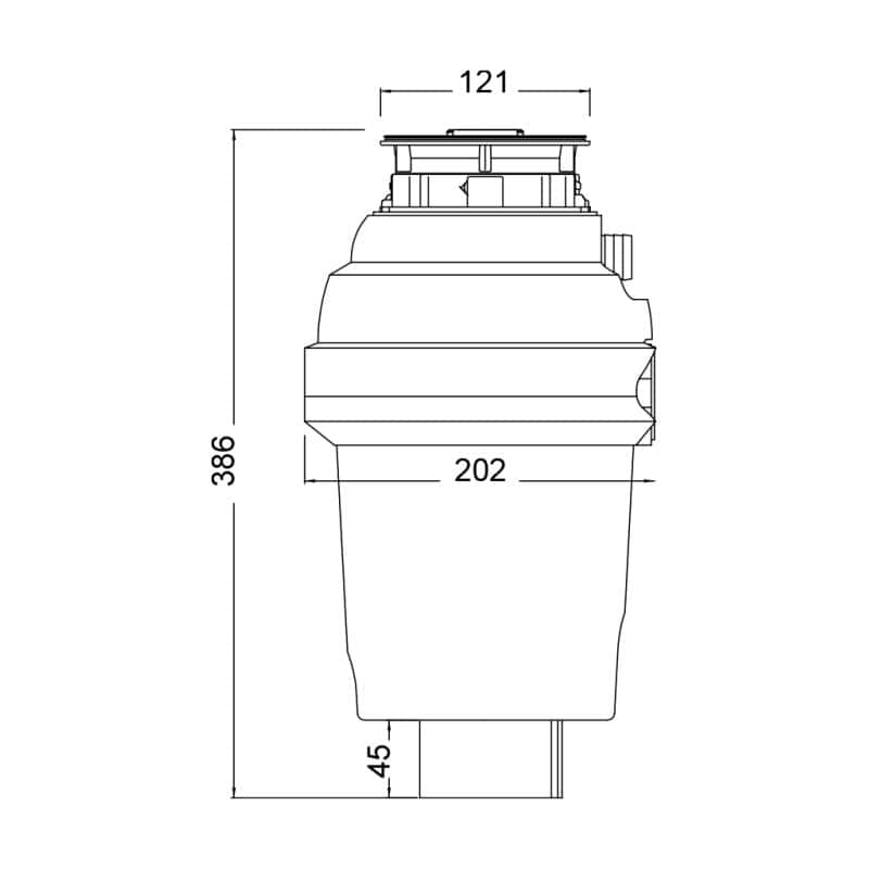 Disegno tecnico smaltatore con misure