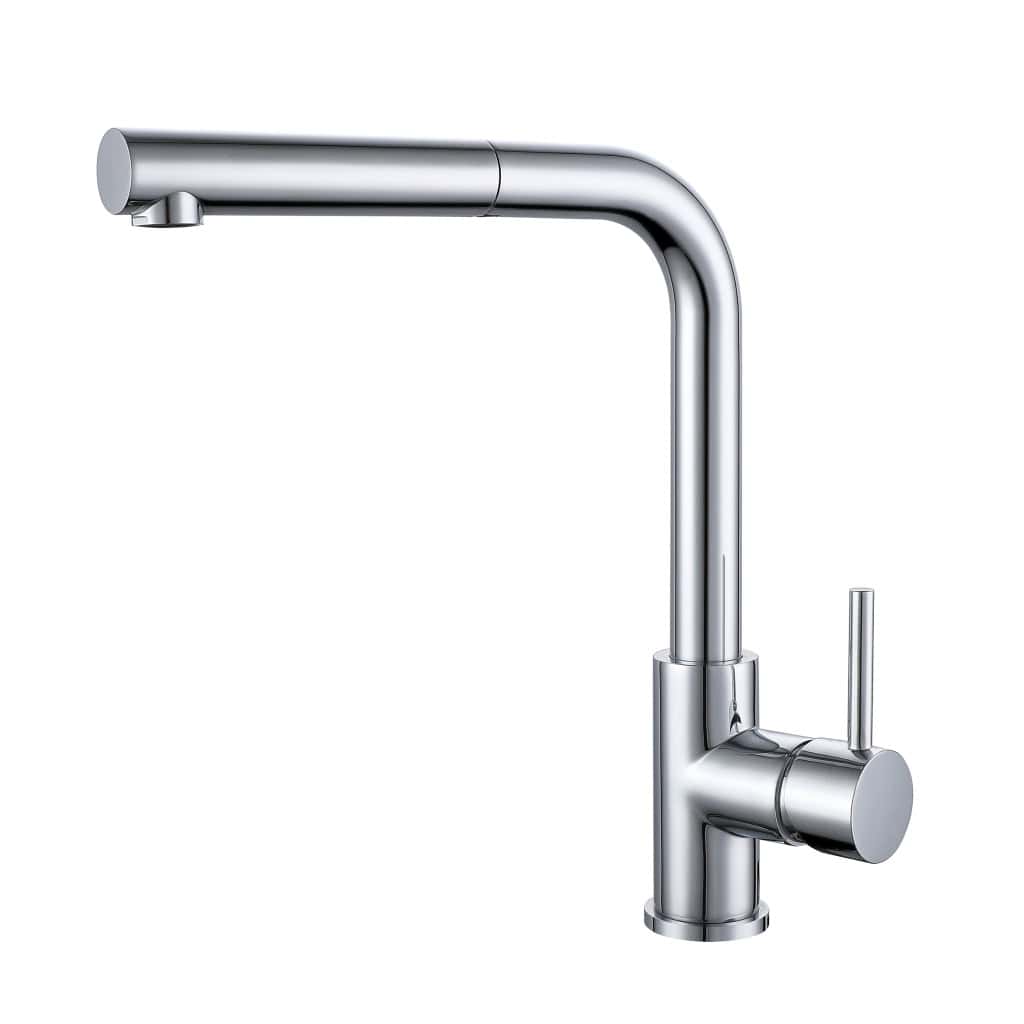 Rubinetto da cucina moderno in acciaio inox