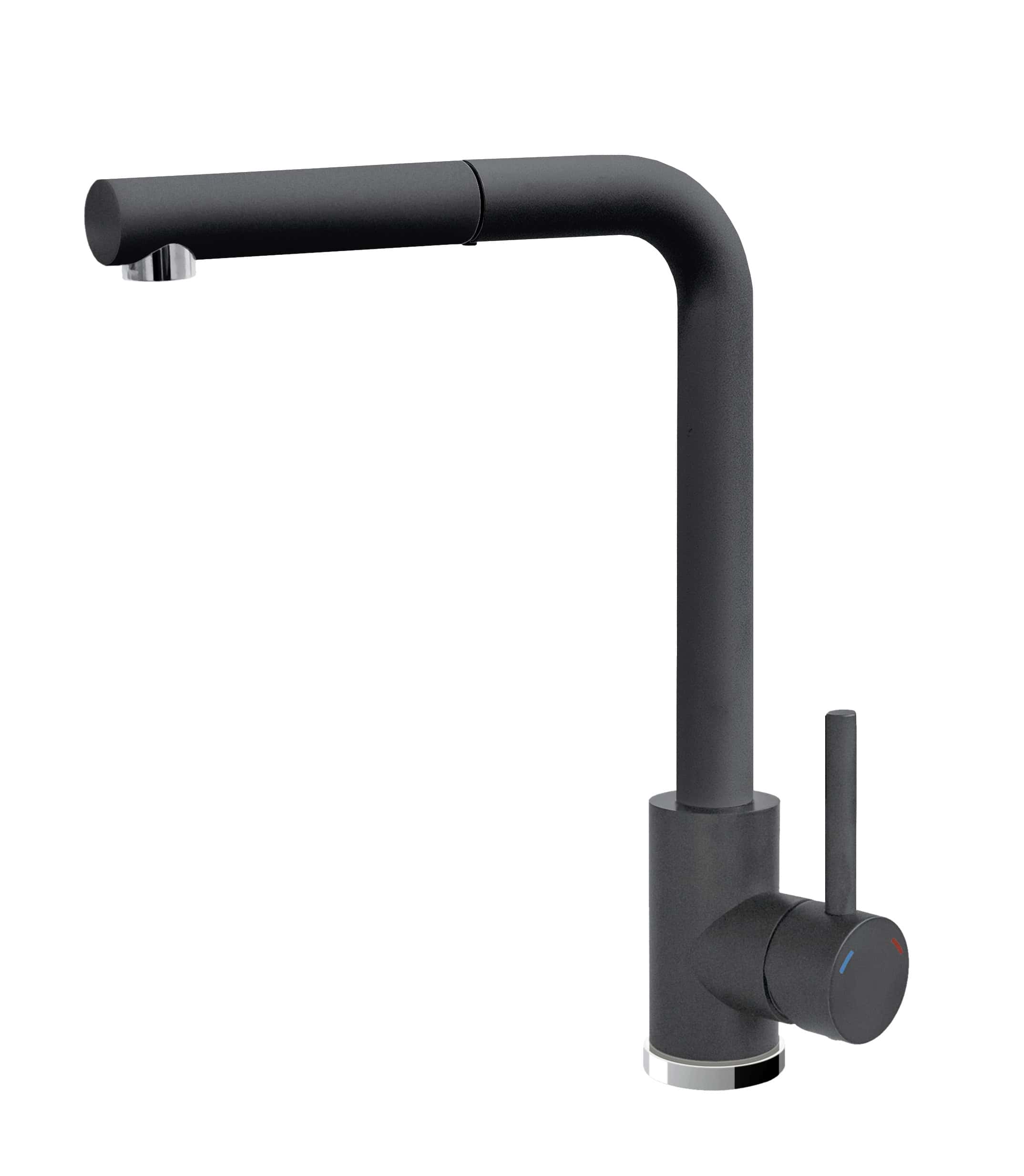 Rubinetto nero moderno per cucina elegante