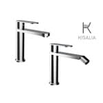 Set Miscelatore Lavabo Kisalia FUSION100 e Bidet Kisalia FUSION101 finitura CROMATA senza scarico